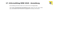 Tablet Screenshot of anmeldung.informatiktag-nrw.de